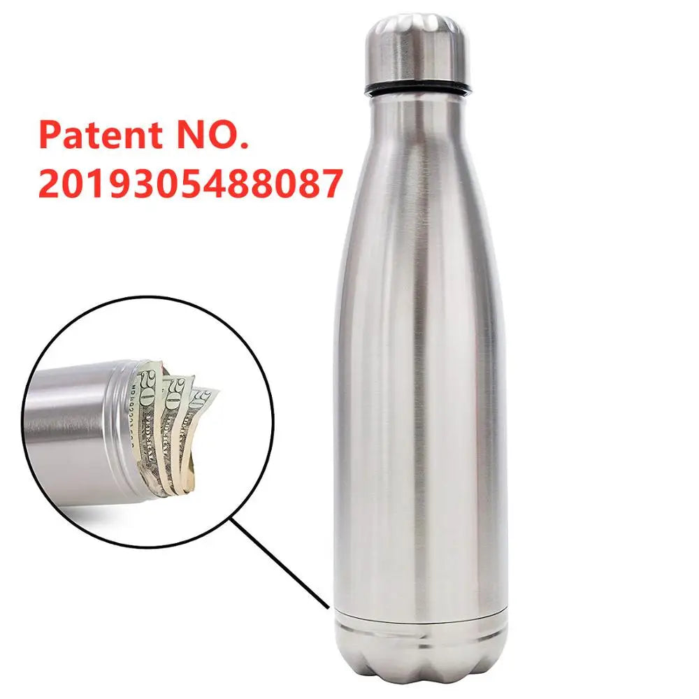 Diversion Water Bottle Can Stainless Steel Tumbler Safe With A Food Grade Smell Proof Bag Bottom Unscrews to Store Fresh Style