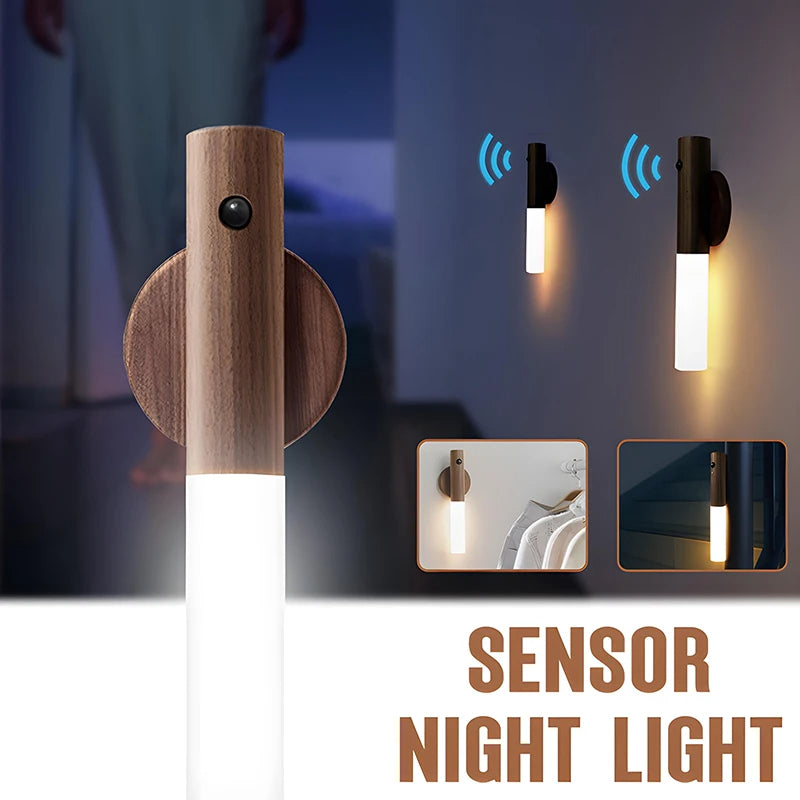 LuminaWood. Create a cozy and intimate atmosphere with the LED Wood USB Night Light Magnetic Wall Lamp. Fresh Style